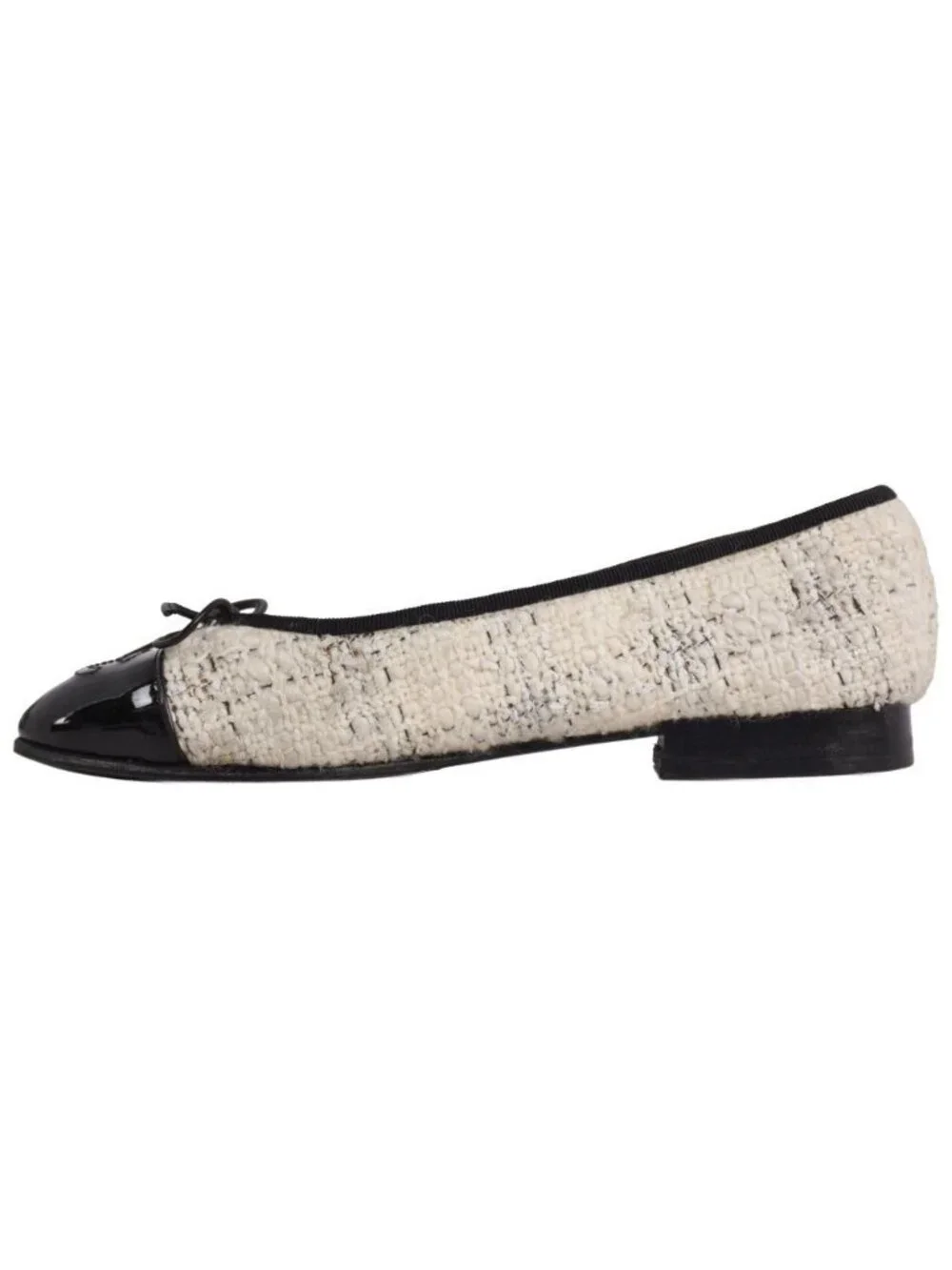 Chanel Pumps Ballerina Ribbon Twi Flat